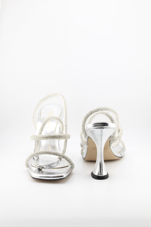 Sante Square-Toe Strappy Block Heeled Sandals